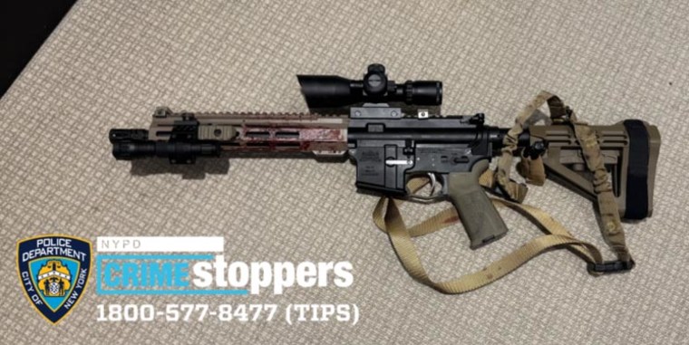 the NYPD released photos of the guns in Shane Tamura's possession at the time of the shooting, including the assault rifle he used.