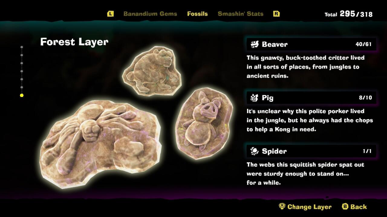 Even Bananza's fossils reference characters and enemies from Rare's Donkey Kong titles.