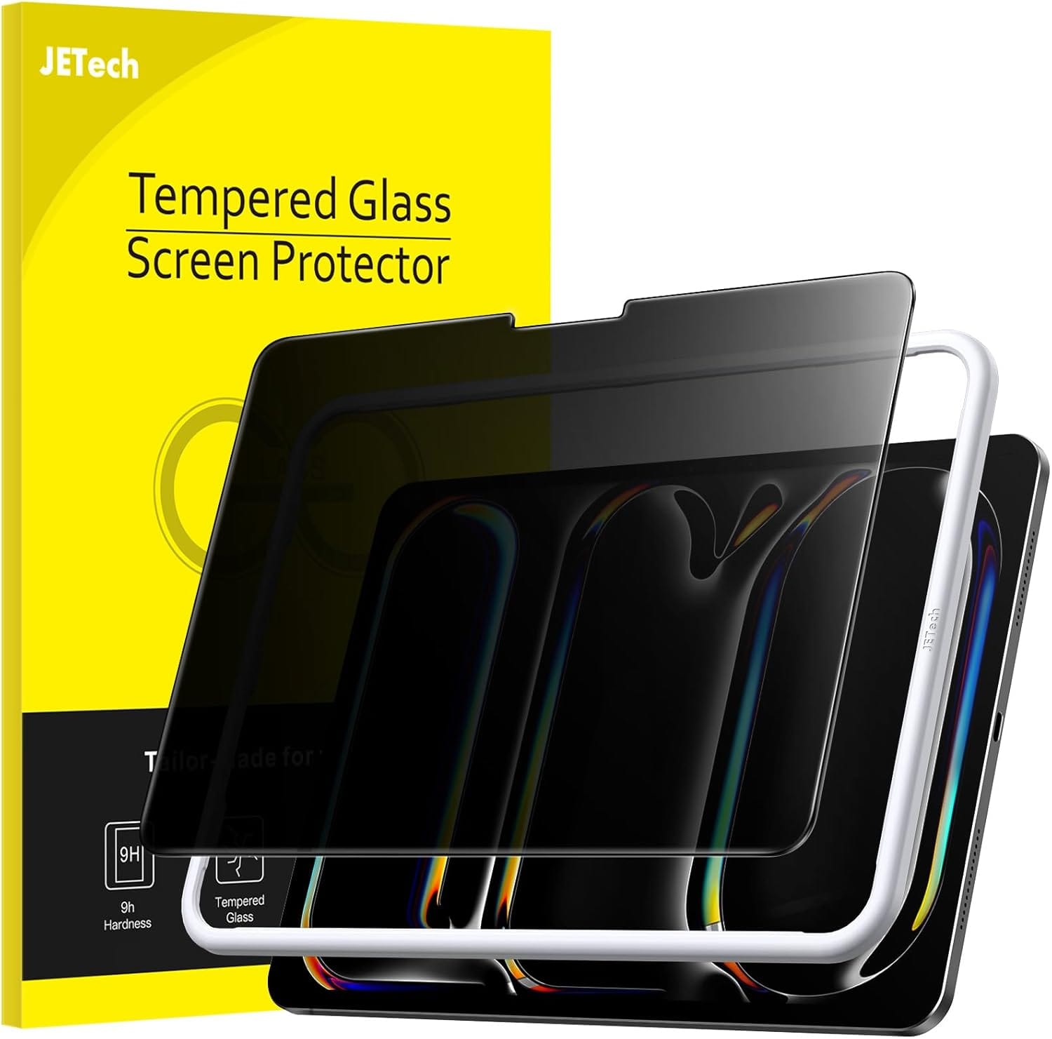 JETech privacy screen protector prevents other passengers from nosing at your screen