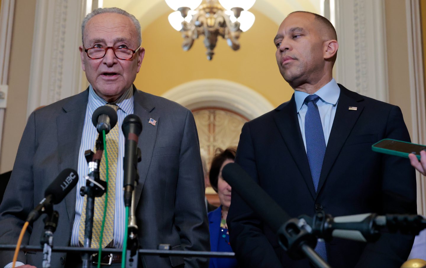 Senate Minority Leader Chuck Schumer (D-NY) and House Minority Leader Hakeem Jeffries (D-NY).