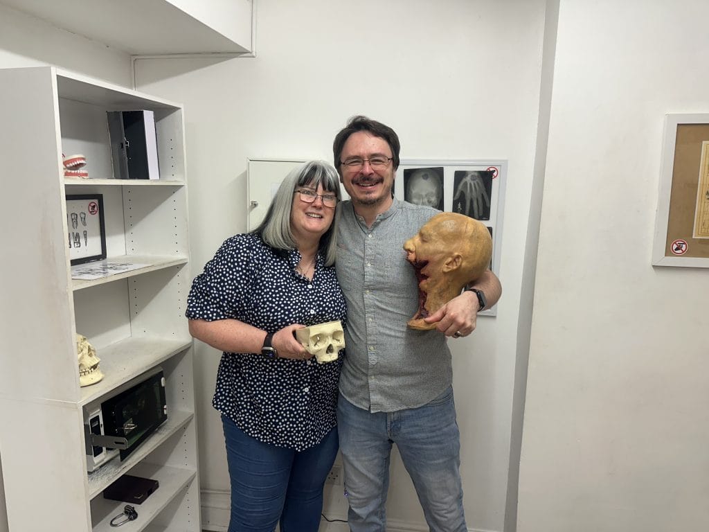 A picture of our team, The Damned, playing The Dentist escape room at No Escape, London