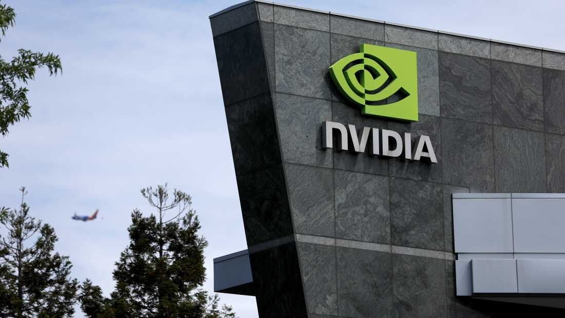 An exterior view of the NVIDIA headquarters on May 30, 2023 in Santa Clara, Calif.