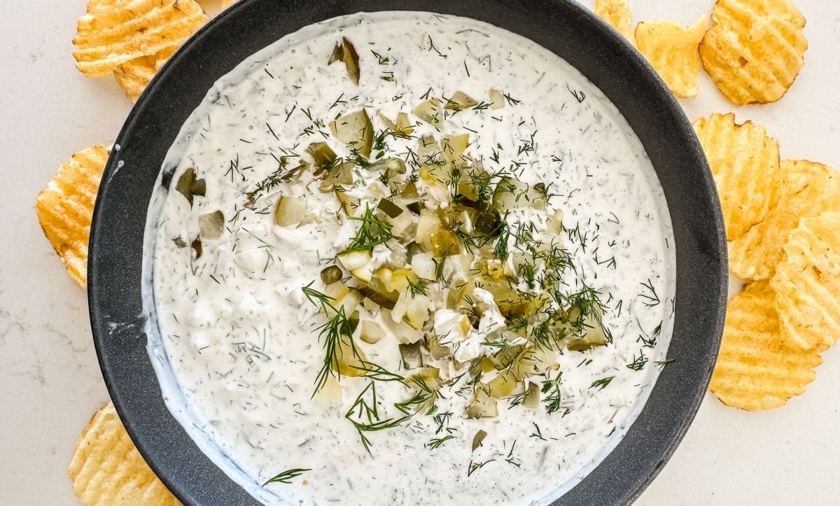 creamy dill pickle dip
