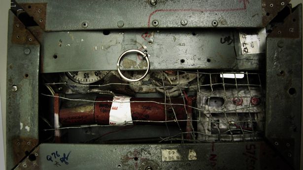 The rudimentary bomb remnants