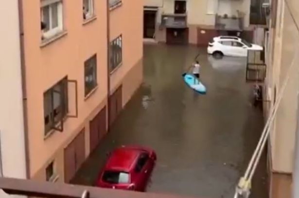 screengrab of floods in Sicily
