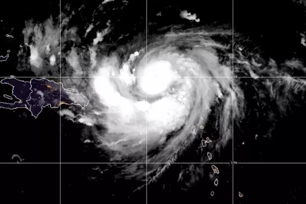 The storm is currently swirling north of Puerto Rico with sustained winds of 125mph