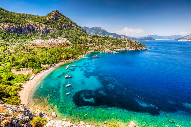 The man was visiting the Mediterranean coast of Turkey