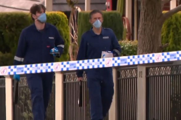 Police at the crime scene in Melbourne