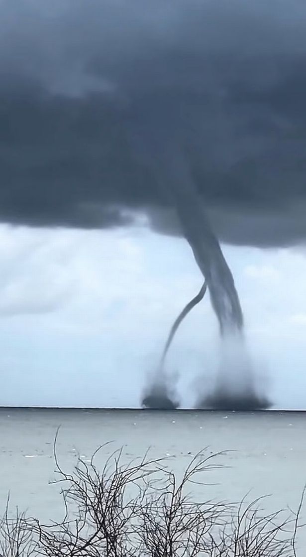 Waterspouts were also seen forming off the coast of Italy