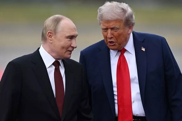 A photo of Trump and Putin in Alaska