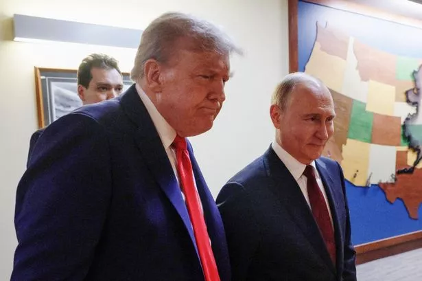 A photo of Trump and Putin
