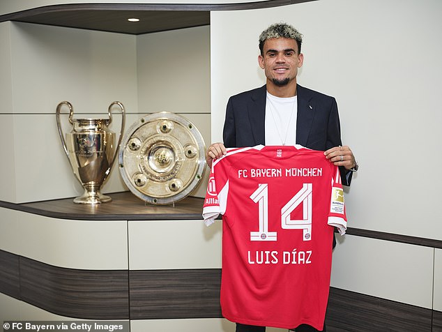 Luis Diaz completed a £65million move from Liverpool to Bayern Munich last week