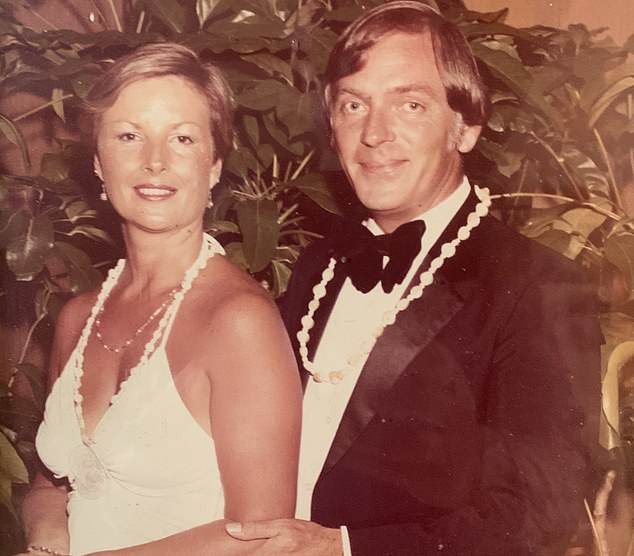 So close: Gill and Tim Casey in happier times. Tim, who served with the RAF for 20 years as a flight engineer, died last December aged 85