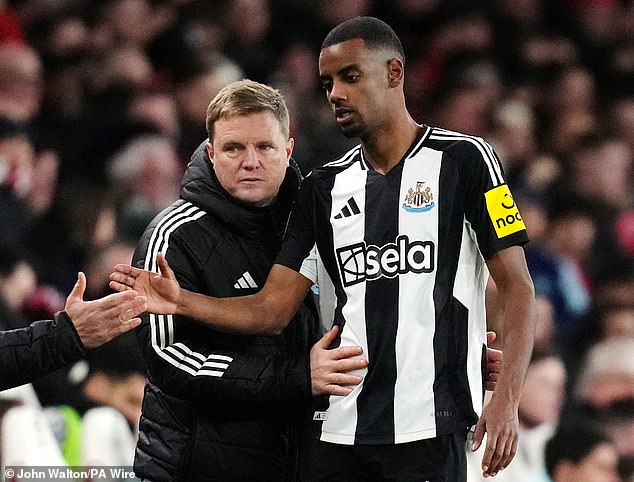 Eddie Howe has excluded wantaway striker Alexander Isak from training and a family day at Newcastle