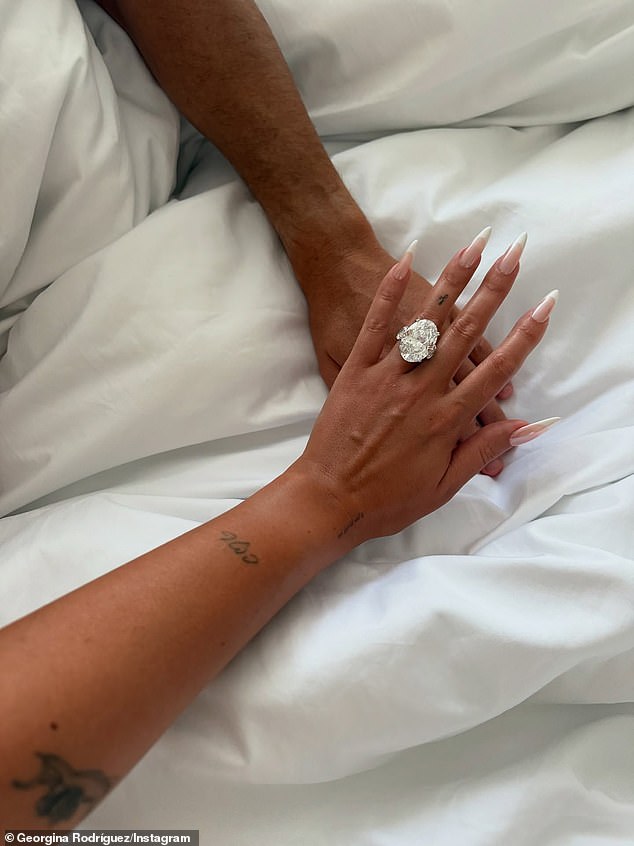 Cristiano Ronaldo, 40, and Georgina Rodríguez, 31, have announced their engagement as the WAG took to Instagram to show off her enormous diamond ring on Monday