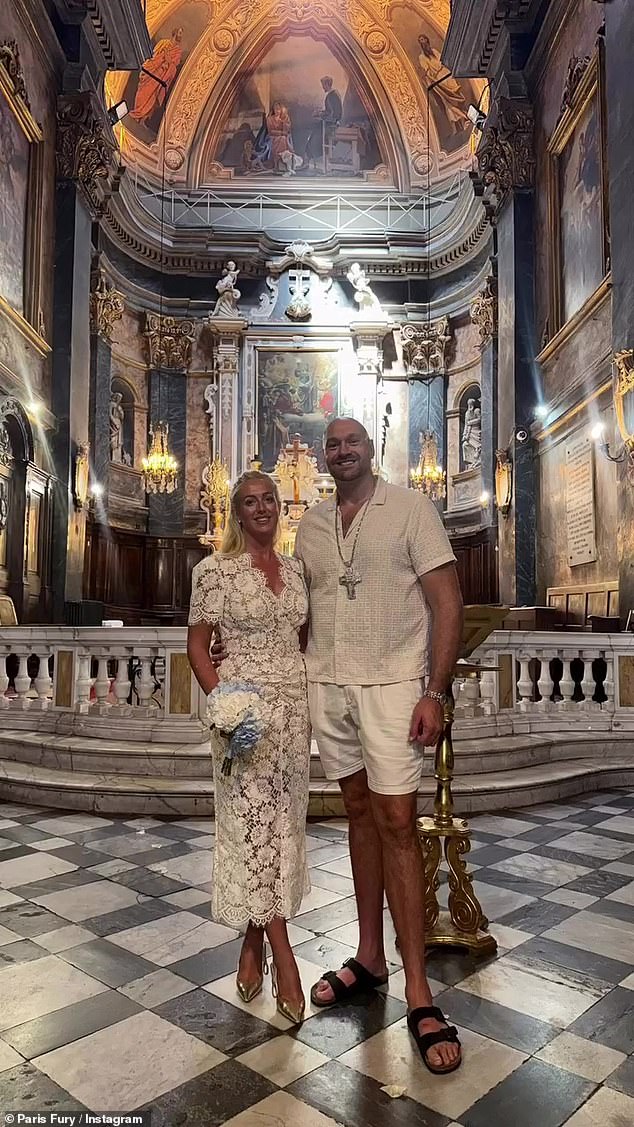 Tyson Fury and his wife Paris married for the third time during a romantic ceremony in the South of France this week