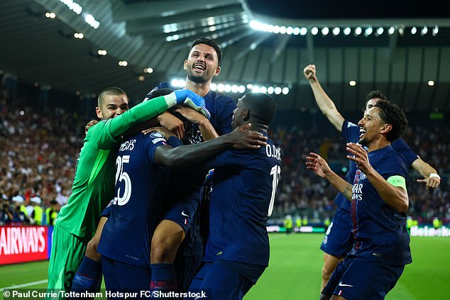 PSG dramatically came from two goals down to win the Super Cup on penalties against Spurs