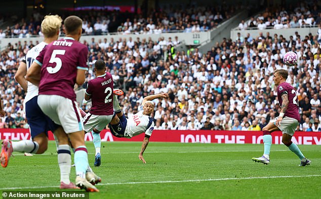 Richalison scored a stunning overhead kick which fans think could be the goal of the season