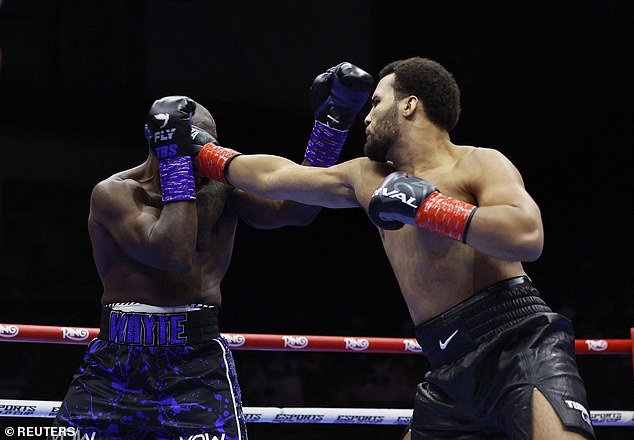 An enormous right hook helped to floor Whyte with just over a minute to go in the first round