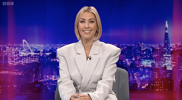 Football presenter Kelly Cates made her debut on BBC Match of the Day on Saturday evening