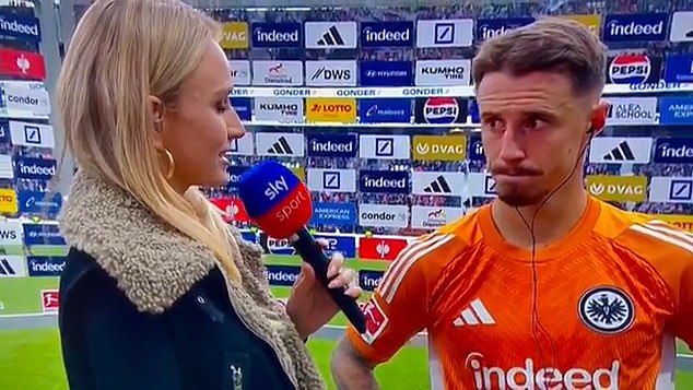 A Sky Sports presenter has apologised following an on-air gaffe after Saturday