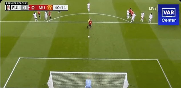 Manchester United captain Bruno Fernandes collided with the referee before his penalty