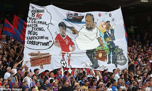 The FA are to investigate a banner displayed by Crystal Palace fans during Sunday