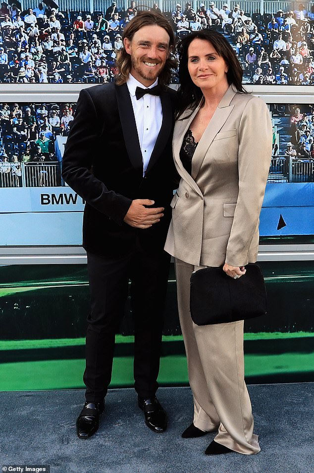 Tommy Fleetwood was not joined by wife of seven years Clare (pictured in 2018) at the final hole of his latest triumph on the PGA Tour