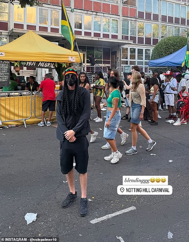 Cole Palmer posted from Notting Hill Carnival as he enjoyed his Monday afternoon