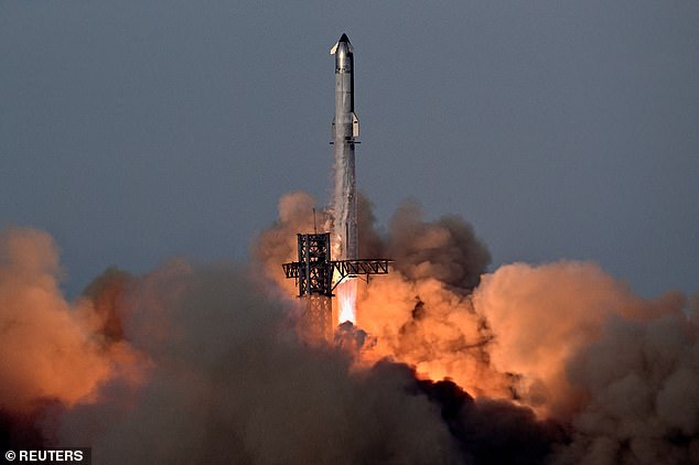 The 403-foot-tall Starship blasted off from Starbase - SpaceX