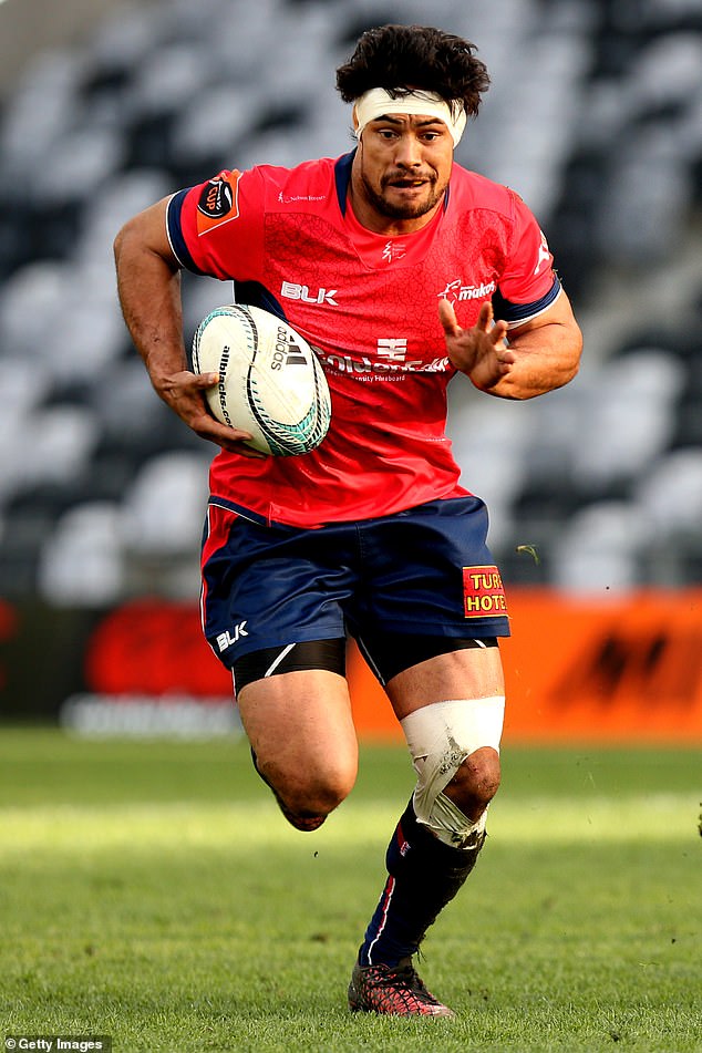 Shane Christie is pictured playing for the Tasman side in 2016, his last year in the game before retiring due to concussion-related health problems