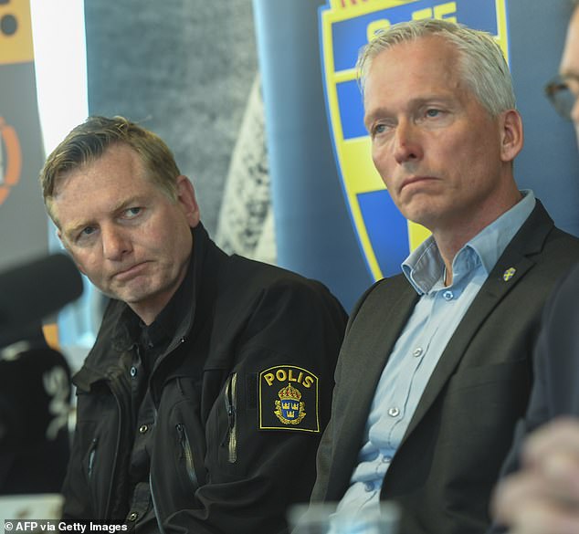 Fredrik Gardare (left, pictured during a press conference with former general secretary of the Swedish FA Hakan Sjöstrand) claims crucial evidence has been ignored after a casino raid