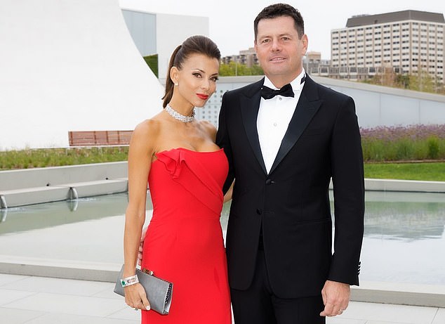 Lucky dip: Czech tycoon Karel Komarek (pictured with wife Stepanka) has sold a stake in Allwyn in a deal valuing the National Lottery operator at £9.7bn