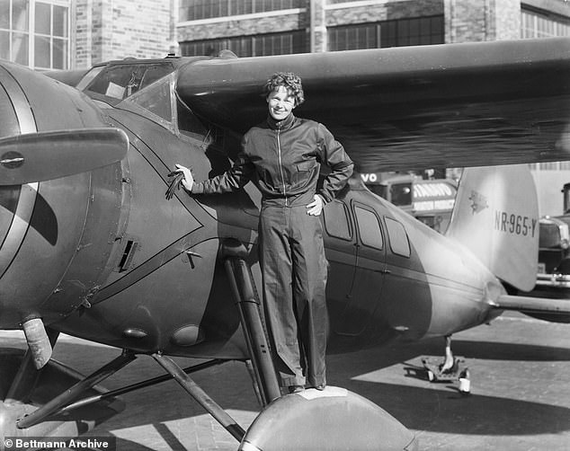 Amelia Earhart (pictured here with her plane) wanted to be the first female pilot to circumnavigate the globe