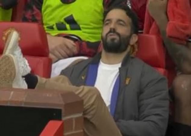 Manchester United boss Ruben Amorim received attention for his reaction to his side