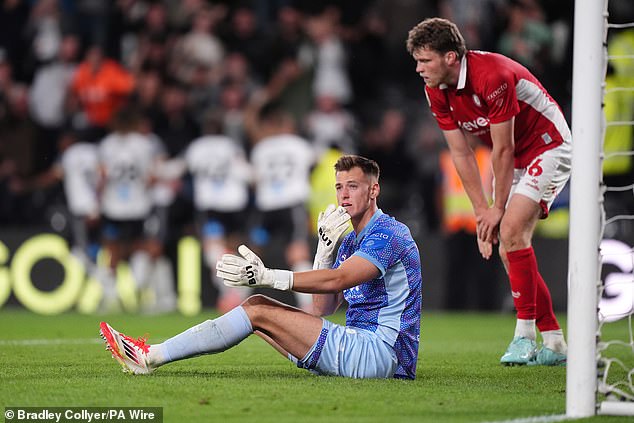 On-loan Manchester United keeper Radek Vitek pulled off a stunning save on Saturday