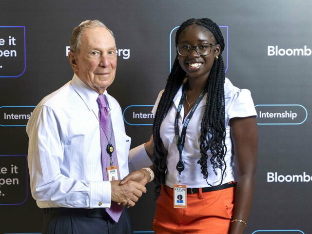 <em>Michael Bloomberg and Kaylin Jean-Louis. Image via FAMU.</em>