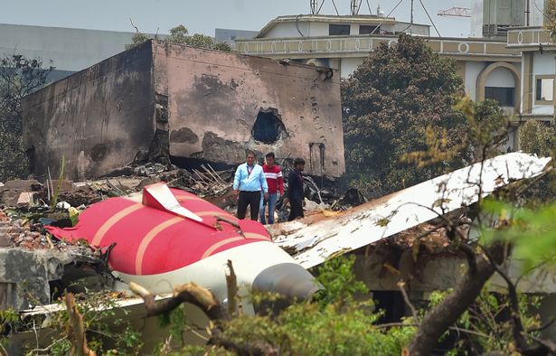 Parts of the crashed plane