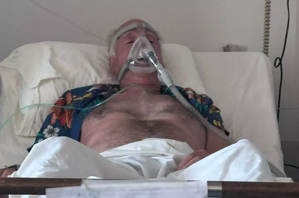 Alan Kirby in hospital in Athens