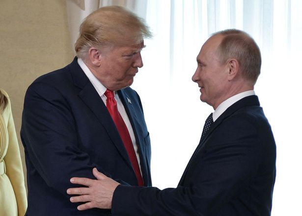 A photo of Trump and Putin