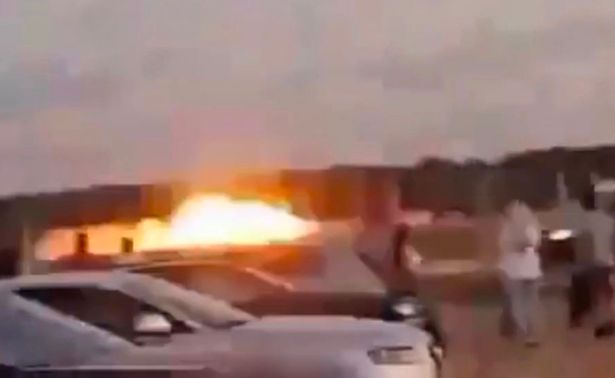 A photo of the explosion