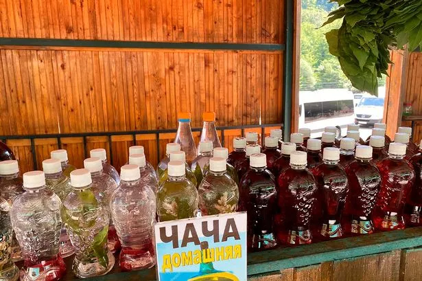 Bottles of the fake grappa on sale