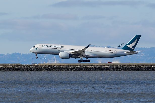 Cathay Pacific Airlines plane lands at San Francisco International Airport (SFO) in San Francisco, California, United States on July 24, 2025.