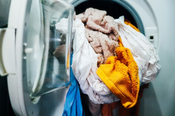 Towels in a washing machine