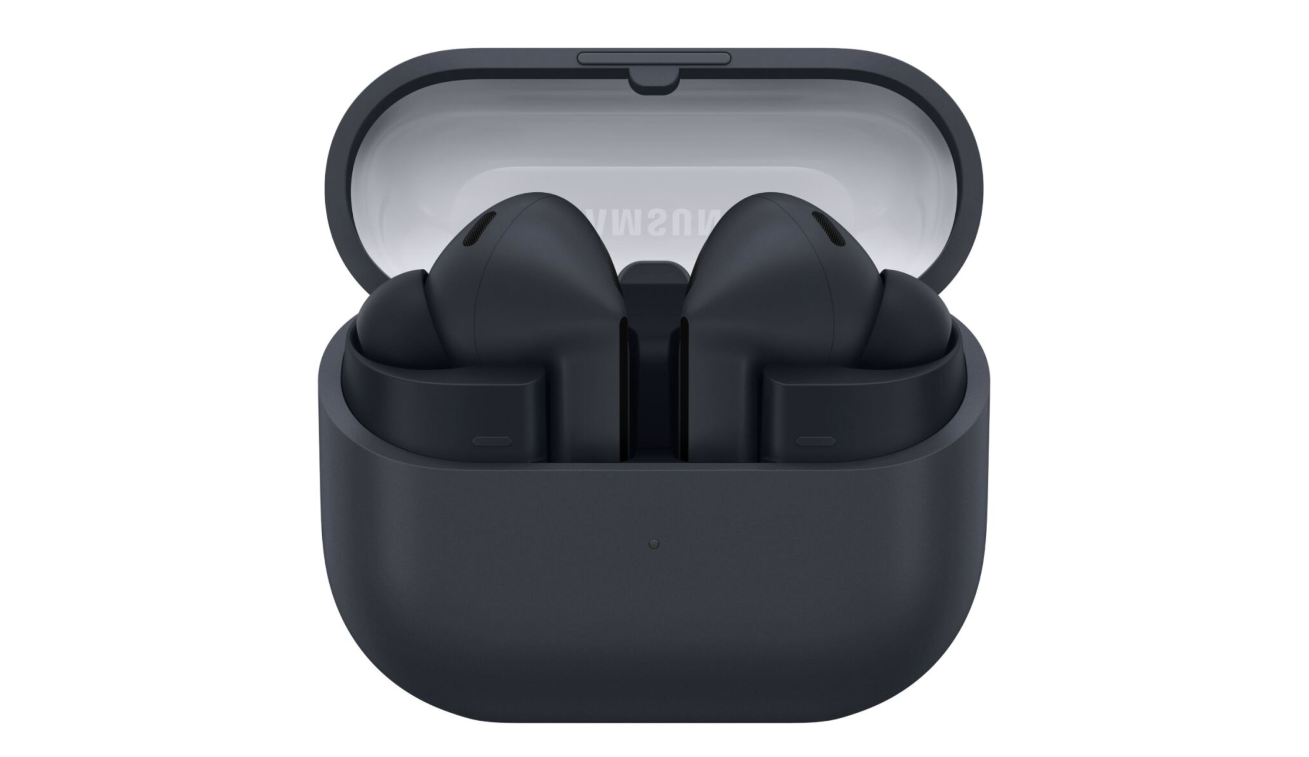Samsung Galaxy Buds 3 FE in dark gray on white background