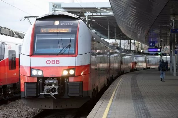 The man frantically banged on the windows of the train before staff applied the emergency brake and took him onboard