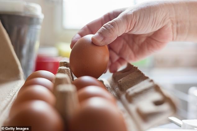 Nearly 100 people have been sickened with salmonella in the US after eating cage-free eggs (stock image)