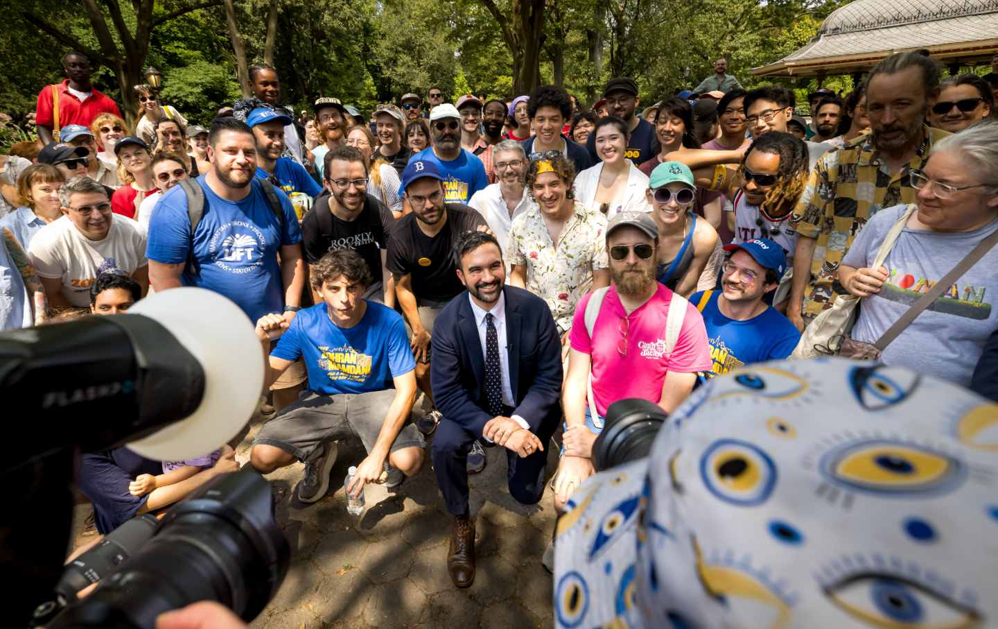 Zohran Mamdani, attends a campaign canvas re-launch event at Prospect Park Brooklyn.