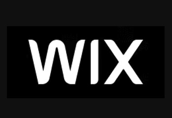 white logo wix black background