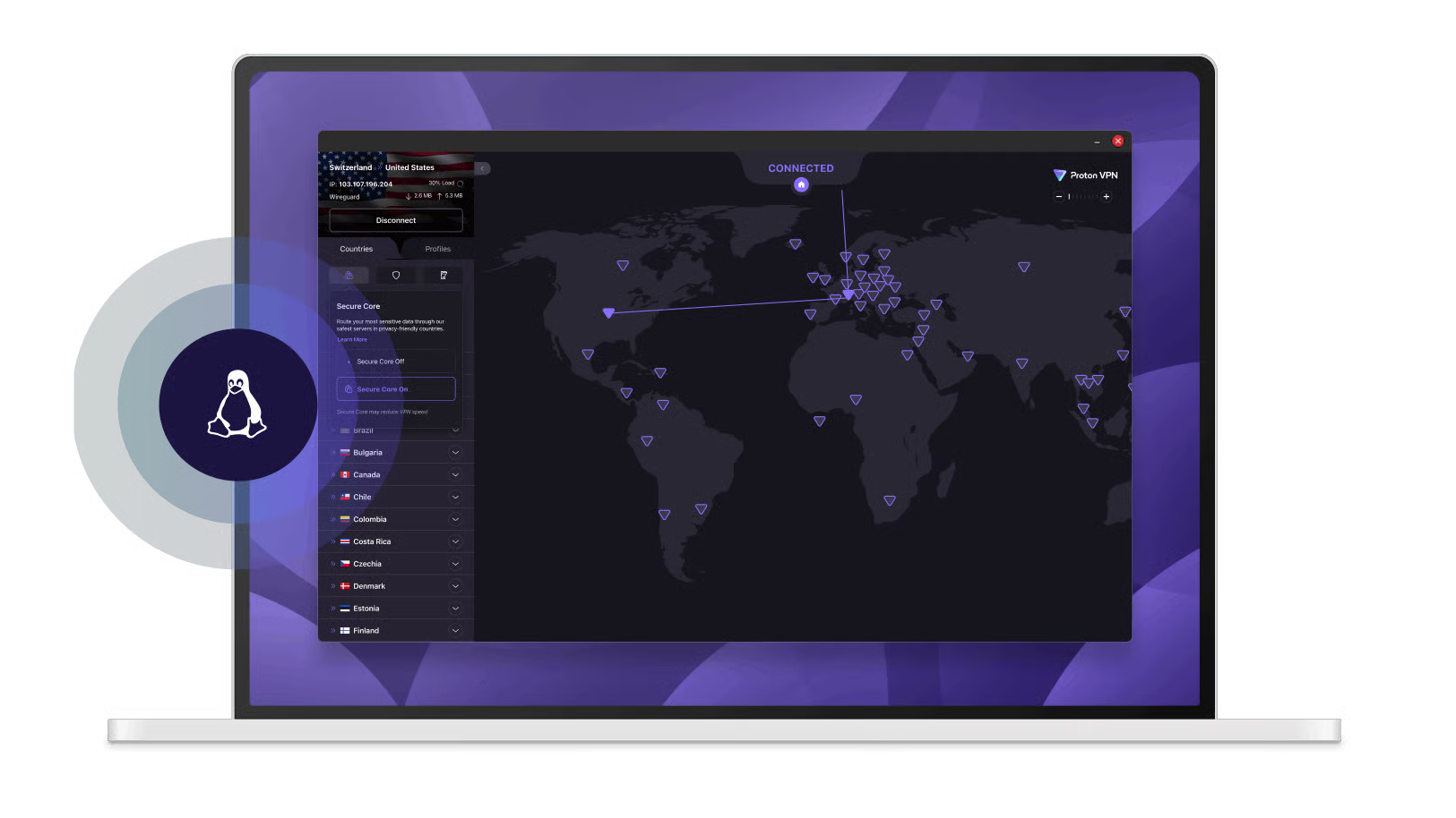 Proton VPN Linux app, promo image